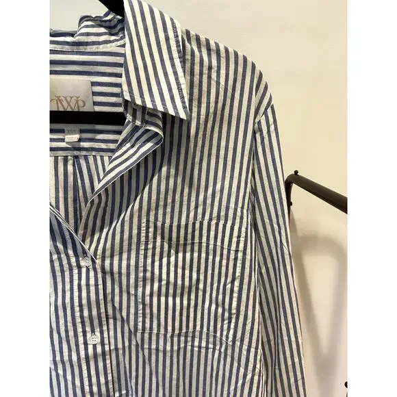 TWP Dude Striped Button-Front Cotton Shirt size XS/S - Picture 5 of 7